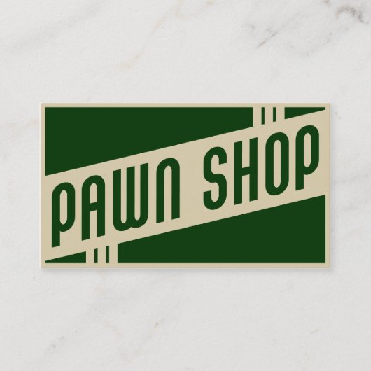 retro pawn shop visitekaartje (Voorkant)