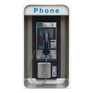 Retro Payphone Ontwerp,  Telephone Booth Art Foto Afdruk