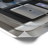 Retro Payphone Ontwerp, Telephone Booth Art Poster (Hoek)