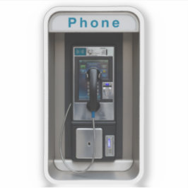 Retro Payphone Ontwerp,  Telephone Booth Art Sticker