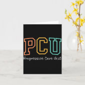 Retro Pcu Progressieve Zorg Eenheid Rn Verpleegste Kaart (Gele Bloem)