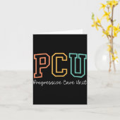 Retro PCU Progressieve Zorg Eenheid RN Verpleegste Kaart (Gele Bloem)