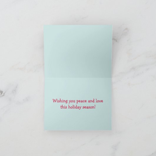 Retro Peace Holiday Kaart (Binnen)