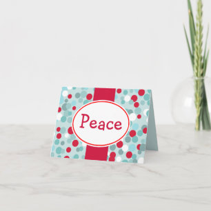 Retro Peace Holiday-kaart Feestdagen Kaart