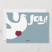 Retro Peace & Joy-fotokaart Feestdagenkaart (Achterkant)