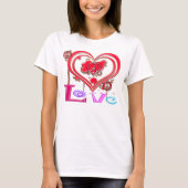 Retro Peace & Love T-shirt (Voorkant)