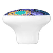 Retro Peace Out Hippie Style Flower Power Patroon Keramische Knop (Zijkant)