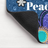 Retro Peace Out Hippie Style Flower Power Patroon Muismat (Hoek)