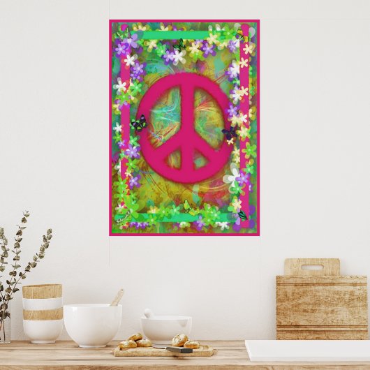 Retro Peace Poster (Keuken)
