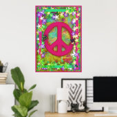 Retro Peace Poster (Thuiskantoor)