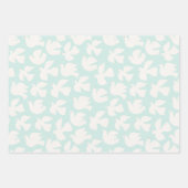Retro Peace Rainbow Dove Neutral Fun Floral Inpakpapier Vel (Voorkant 2)