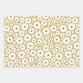 Retro Peace Rainbow Dove Neutral Fun Floral Inpakpapier Vel (Voorkant 3)