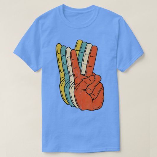 Retro Peace  Shirt 60s 70s Hippie Gift (Design voorkant)