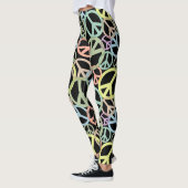 Retro Peace Sign Kleurrijke Leggings (Links)