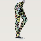 Retro Peace Sign Kleurrijke Leggings (Rechts)