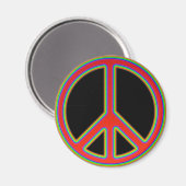 RETRO PEACE SIGN MAGNEET (Voorkant / Achterkant)