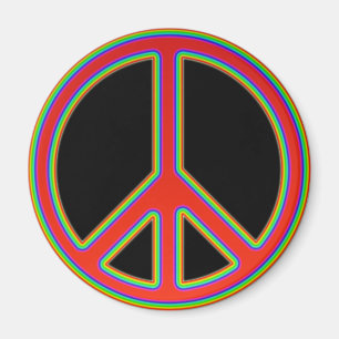 RETRO PEACE SIGN MAGNEET
