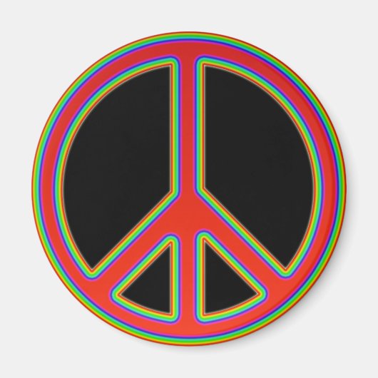 RETRO PEACE SIGN MAGNEET (Voorkant)