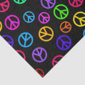 Retro Peace Sign Patroon Tissuepapier (Detail)