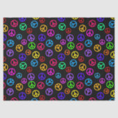 Retro Peace Sign Patroon Tissuepapier (Voorkant)