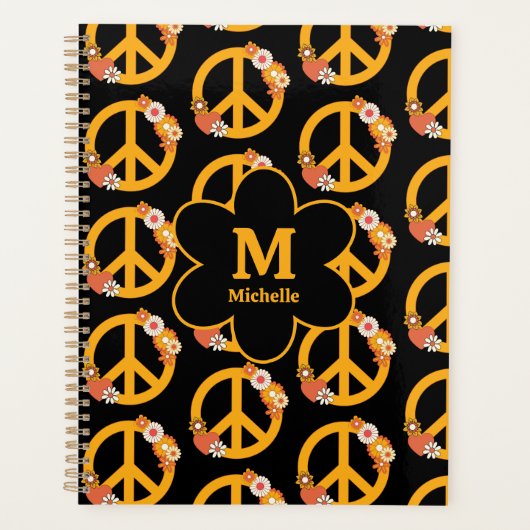 Retro Peace Sign Planner (Voorkant)