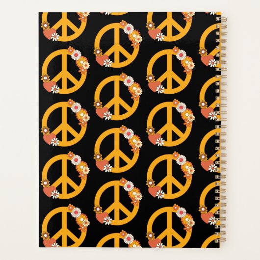 Retro Peace Sign Planner (Achterkant)