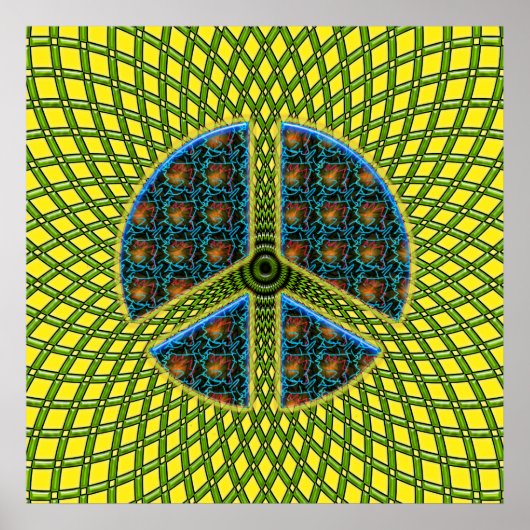 RETRO PEACE SIGN POSTER (Voorkant)