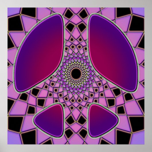 RETRO PEACE SIGN POSTER (Voorkant)