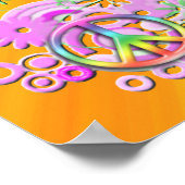 Retro Peace Sign-Poster Poster (Hoek)