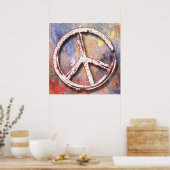 RETRO PEACE SIGN-POSTER POSTER (Keuken)