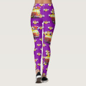 Retro Peace Sign Smiley Hippy Van 1960's 1970-inch Leggings (Achterkant)