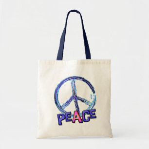 RETRO PEACE SIGN TOTE BAG