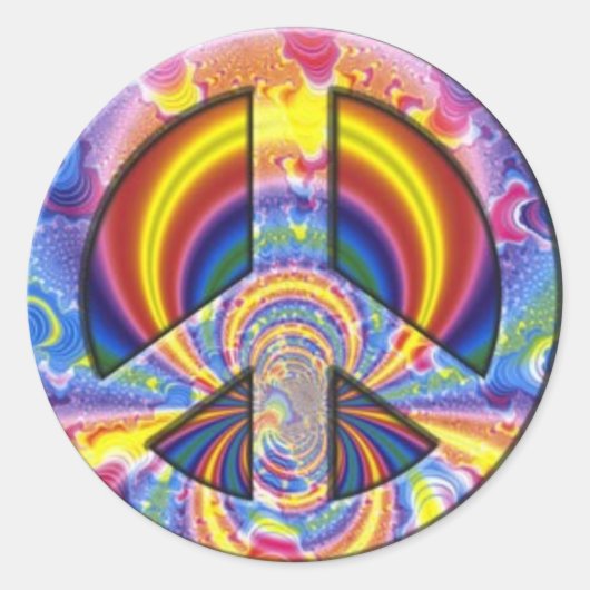 Retro Peace Stickers (Voorkant)