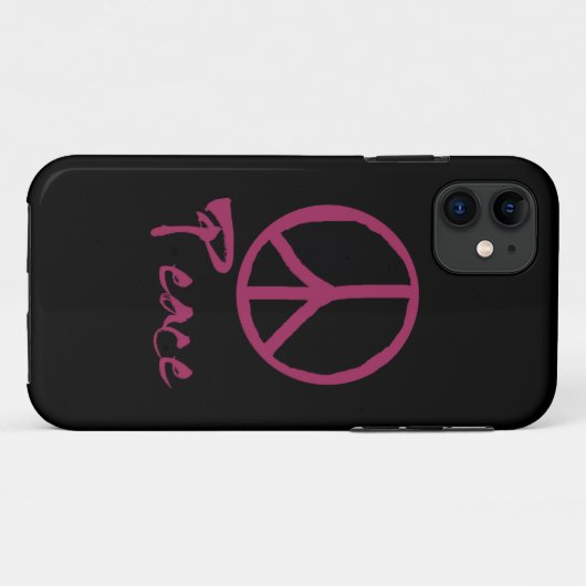 Retro Peace-teken Case-Mate iPhone Case (Achterkant (horizontaal))