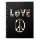Retro Peace-teken Notitieboek (Voorkant)