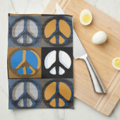 Retro Peace-teken Theedoek (Quarter Fold)