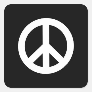 Retro Peace-teken Vierkante Sticker