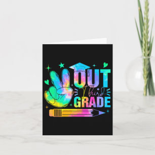 Retro Peace uit derde klas Afstuderen Tie Dye Sum Kaart