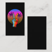 Retro Peace Vaporwave Hawaii 70s 80s Visitekaartje (Voorkant / Achterkant)