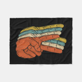 Retro Peace Vintage 60's 70's Hippie Fleece Deken (Voorkant (Horizontaal))