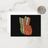 Retro Peace Vintage 60's 70's Hippie Notitiekaartje (Voorkant / Achterkant in situ)