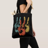 Retro Peace Vintage 60's 70's Hippie Tote Bag (Dichtbij)
