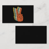 Retro Peace Vintage 60's 70's Hippie Visitekaartje (Voorkant / Achterkant)