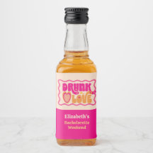 Retro Peach Drink in Love Bachelorette Weekend