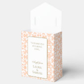 Retro Peach Favor Box met Boog Bedankdoosjes (Geopend)