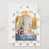 Retro Peach Graduation Announcement Kaart (Voorkant)