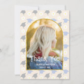 Retro Peach Graduation Bedankkaart (Voorkant)