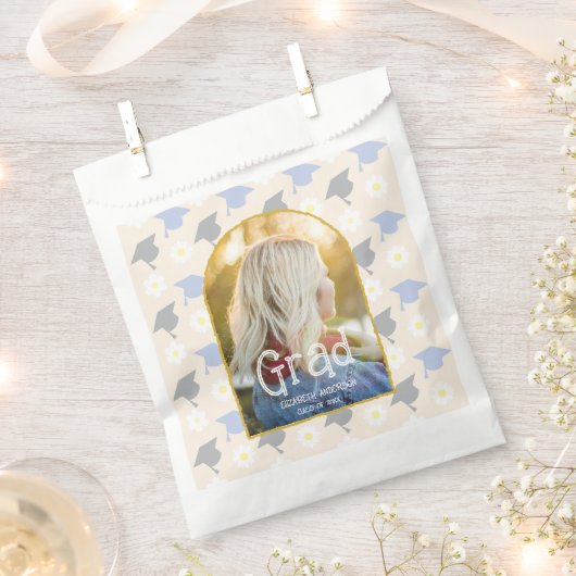 Retro Peach Graduation Bedankzakje (Geknipt)