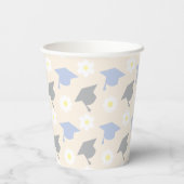 Retro Peach Graduation Papieren Bekers (Achterkant)