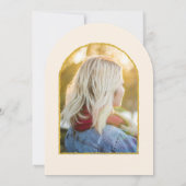 Retro Peach Graduation Party Kaart (Achterkant)